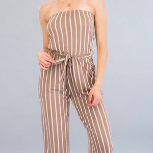 Striped Gaucho Jumpsuit